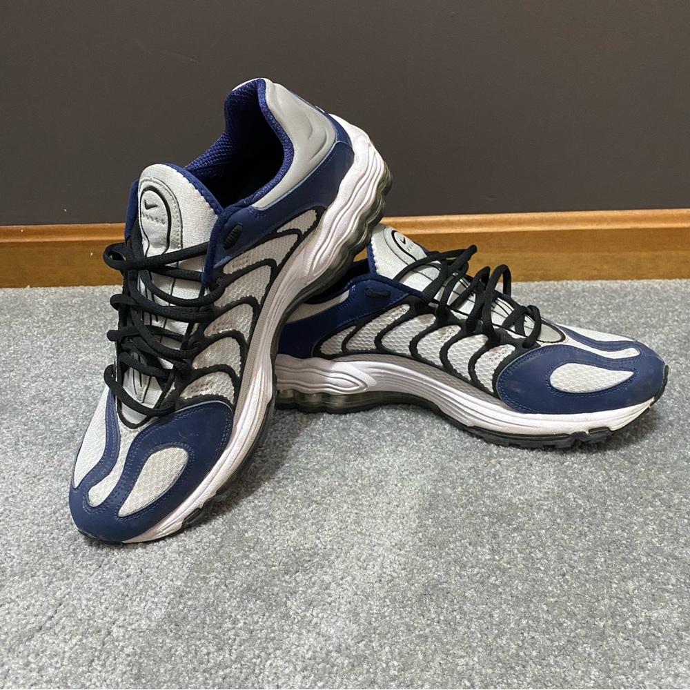 Men’s Nike Air Tuned Max - Gray and Blue Athletic Shoes - Picture 3 of 5